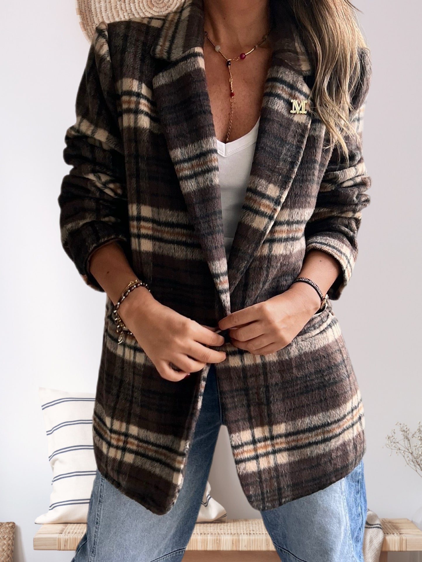 Blazer escoses café (Italiano 🇮🇹)