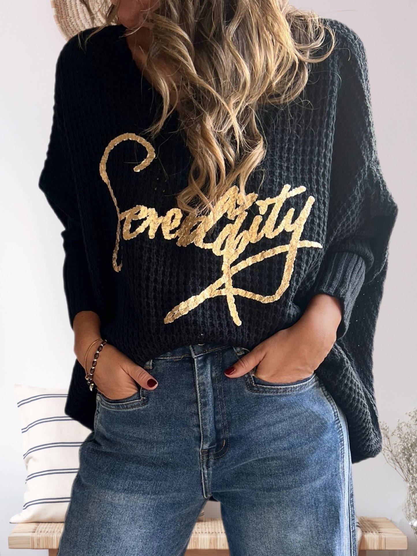 Sweater oversize negro (Italiano 🇮🇹)