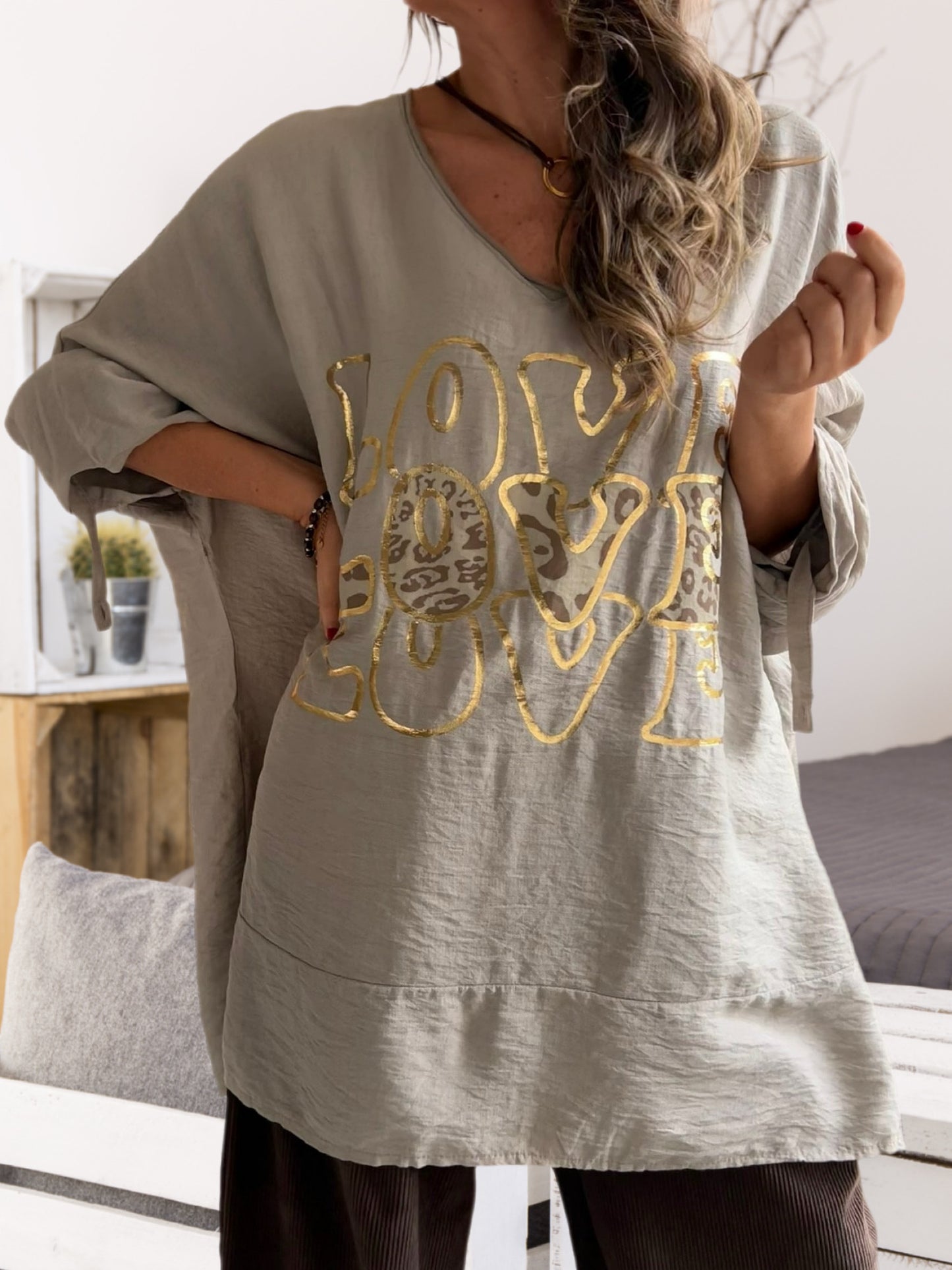 Polerón Love beige (Italiano 🇮🇹)