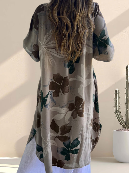 Blusón diseño beige