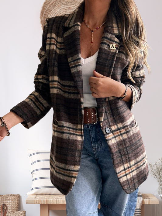 Blazer escoses café (Italiano 🇮🇹)