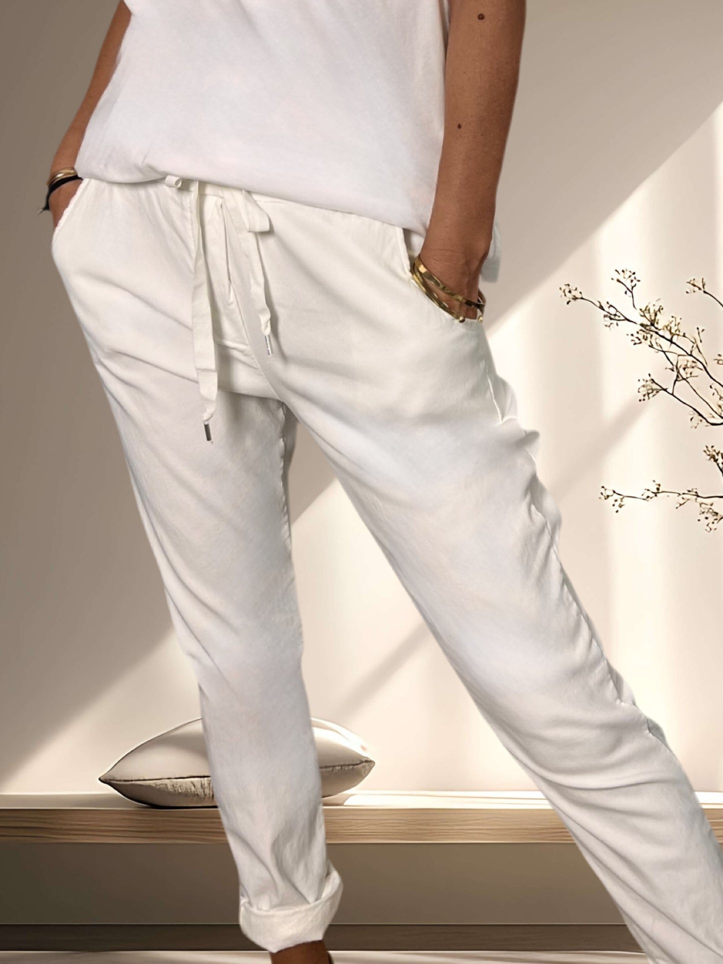 Jogger Italiano blanco