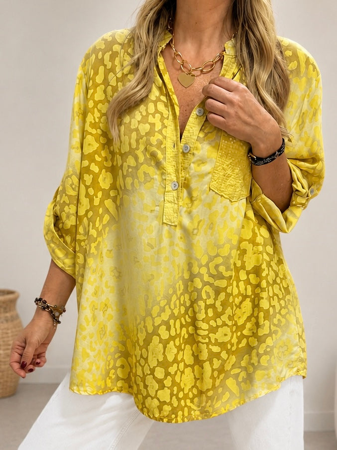 Blusa animal print amarilla (Italiana🇮🇹)