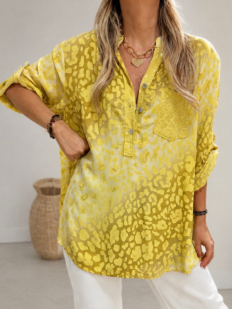 Blusa animal print amarilla (Italiana🇮🇹)