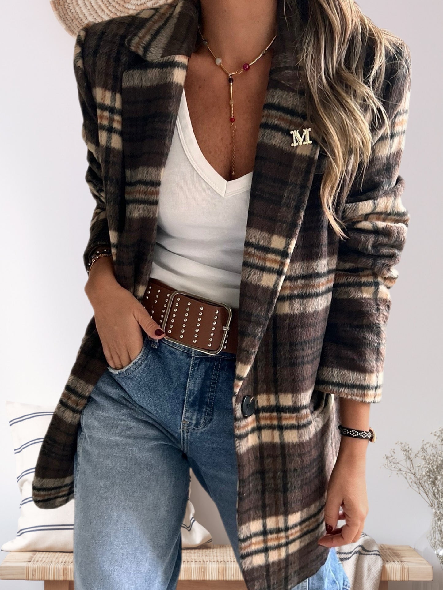 Blazer escoses café (Italiano 🇮🇹)