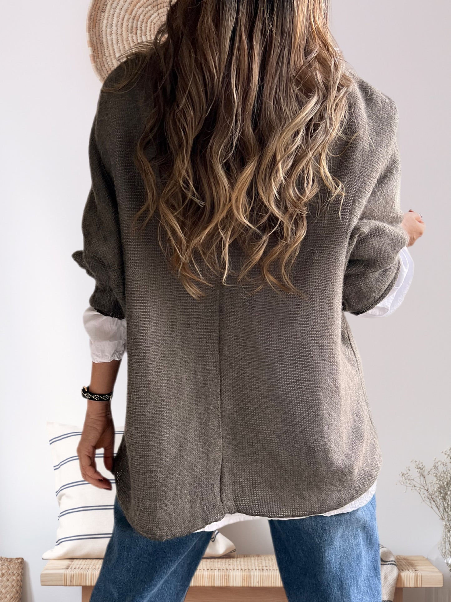 Conjunto blusa + sweater color taupe (Italiano 🇮🇹)