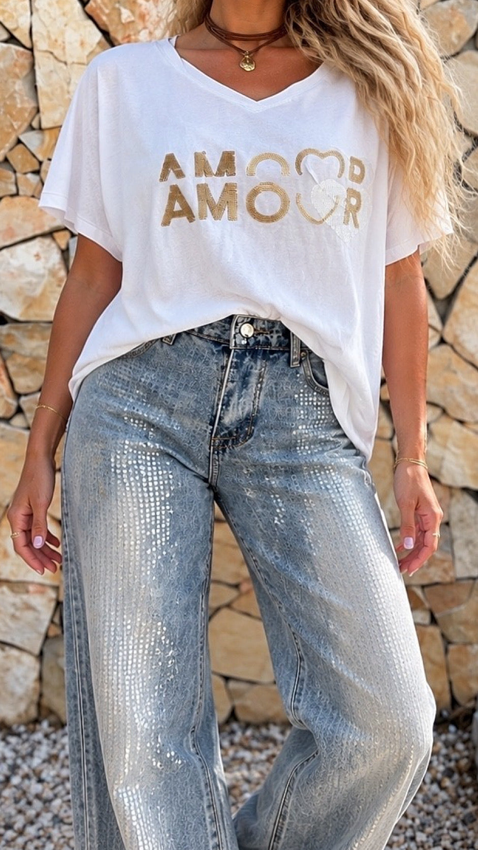 Polera AMOR blanca /Avance de Temporada