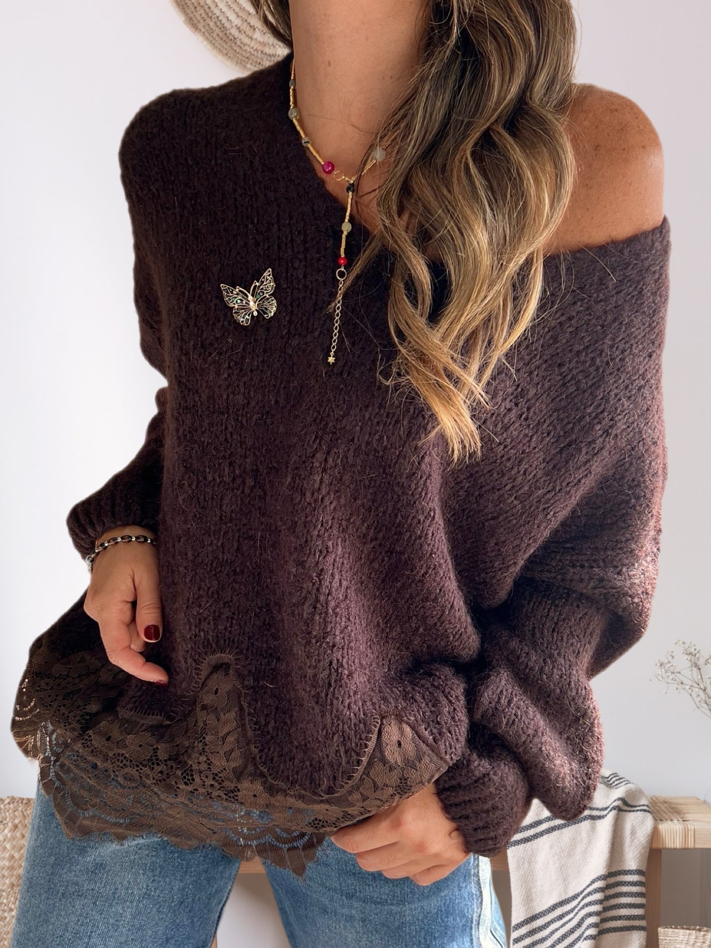 Sweater lencero café (Italiano 🇮🇹)