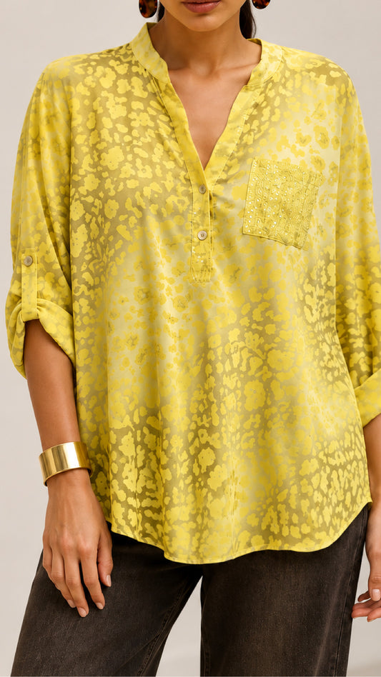 Blusa animal print amarilla (Italiana🇮🇹)