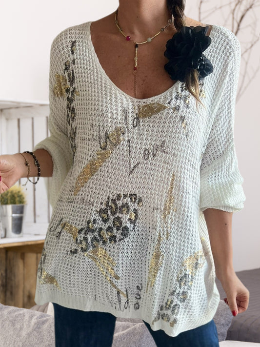 Sweater letras blanco (Italiano 🇮🇹)