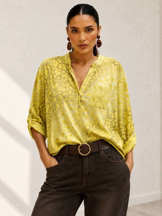 Blusa animal print amarilla (Italiana🇮🇹)