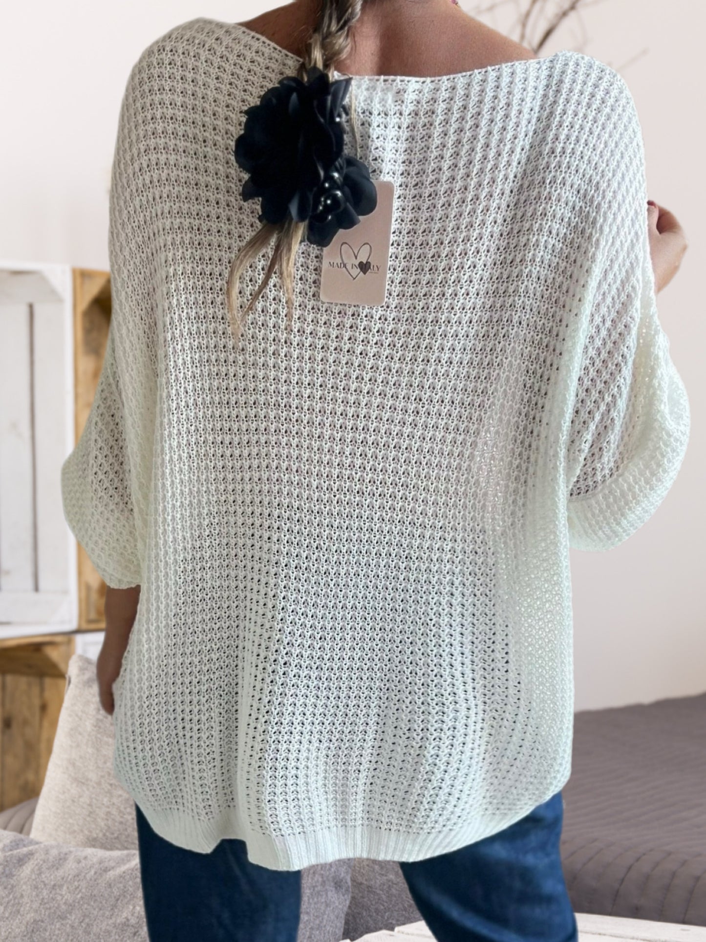 Sweater letras blanco (Italiano 🇮🇹)