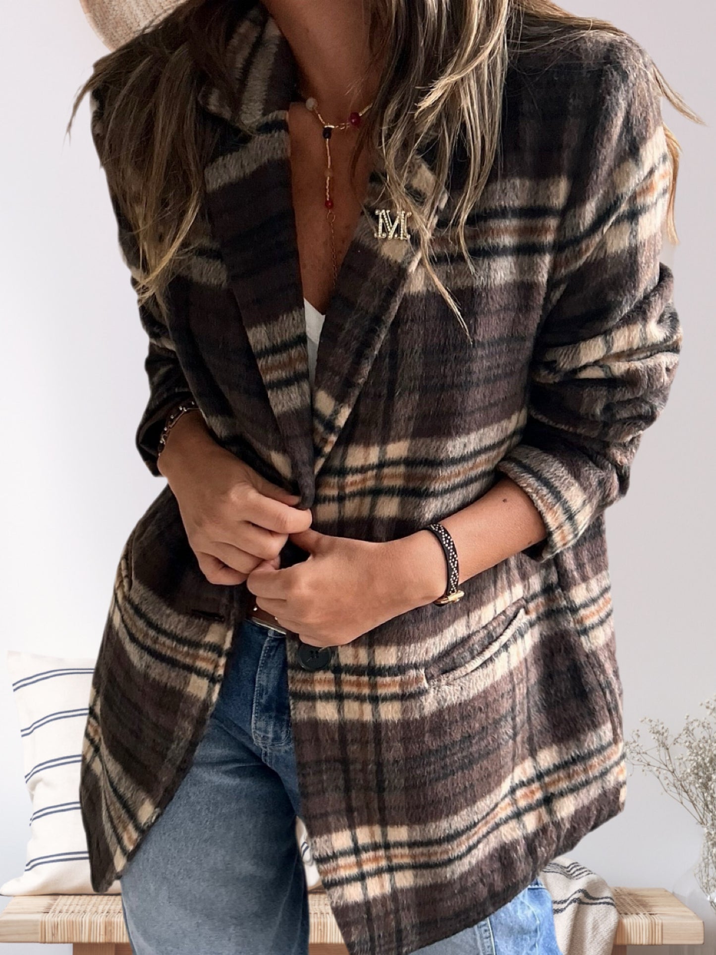 Blazer escoses café (Italiano 🇮🇹)