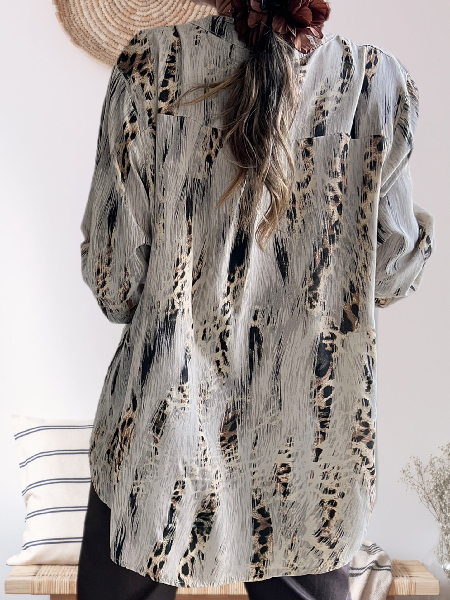 Blusa animal print beige (Italiana 🇮🇹)