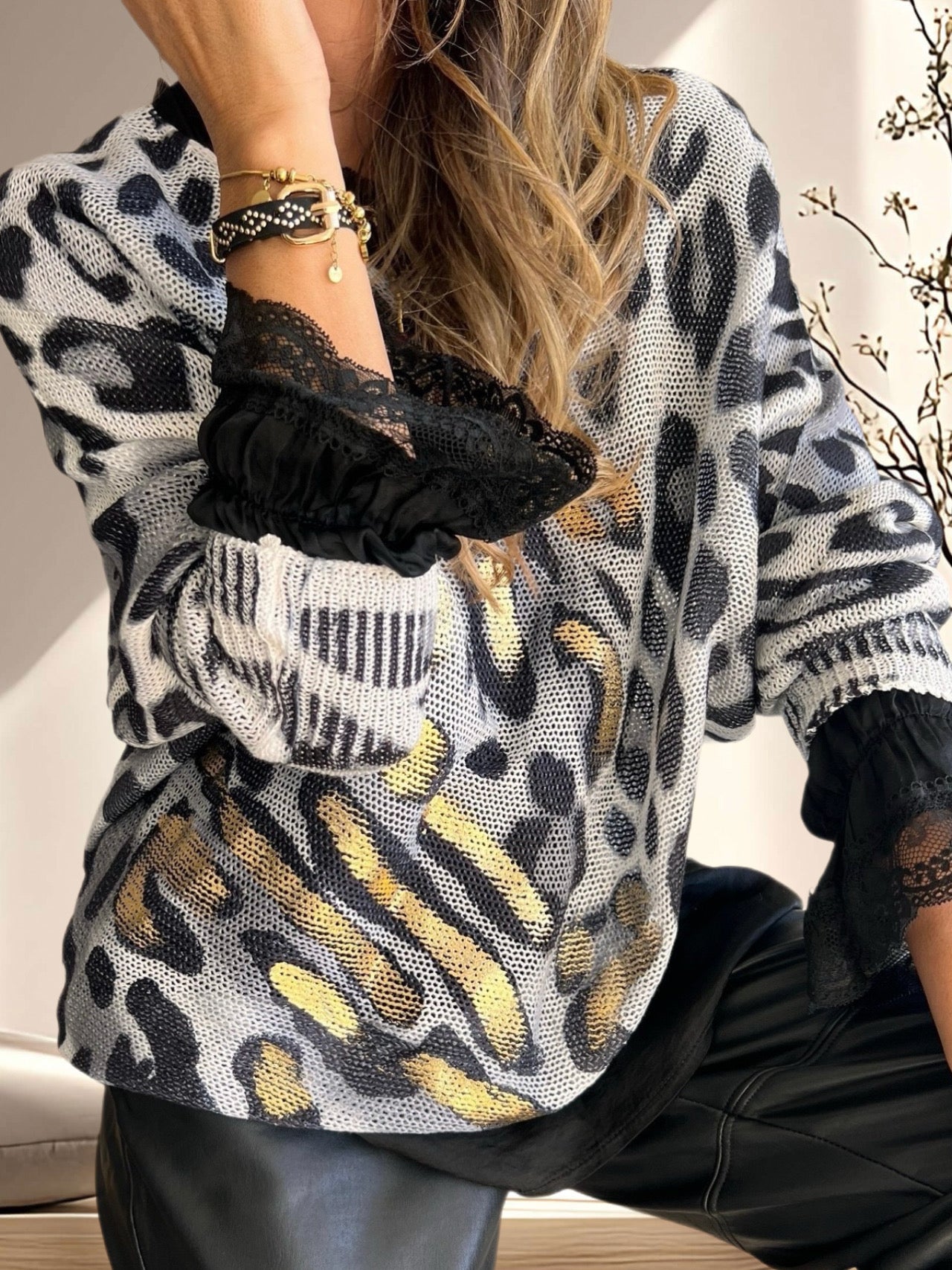 Sweater animal print y foil (Italiano 🇮🇹)