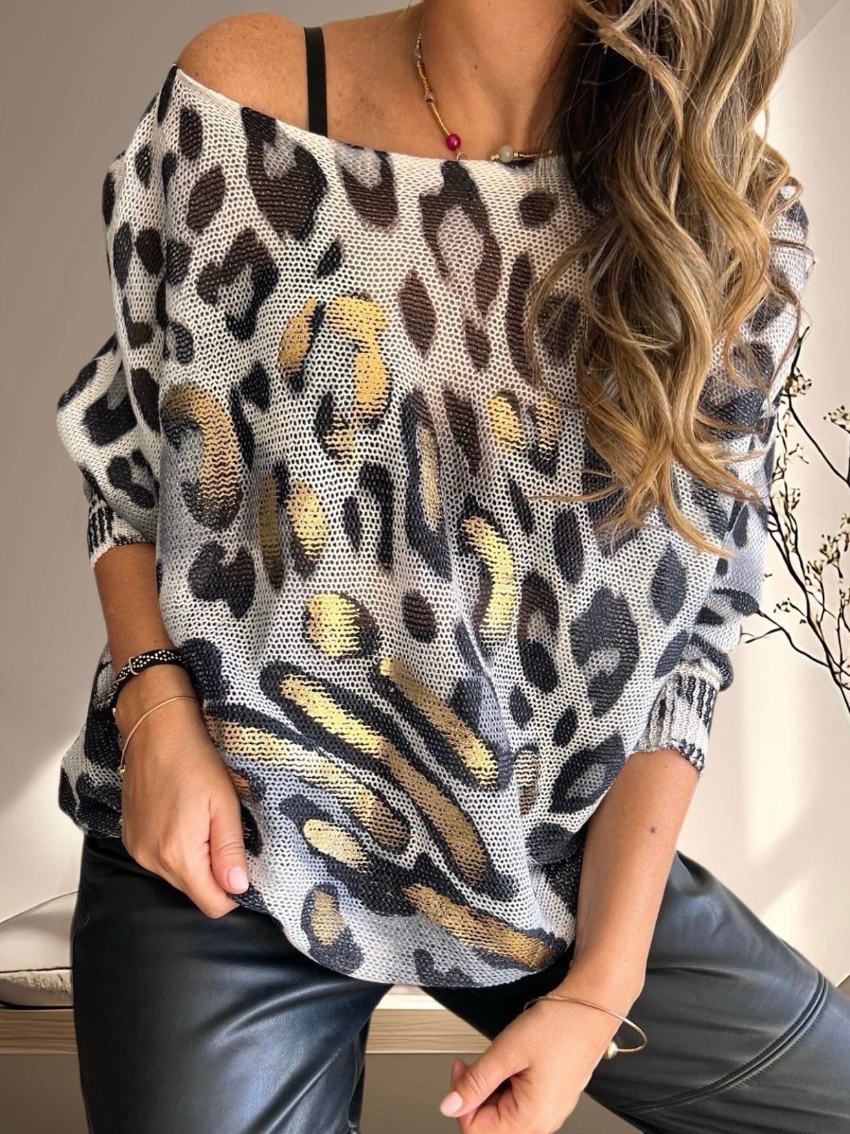 Sweater animal print y foil (Italiano 🇮🇹)