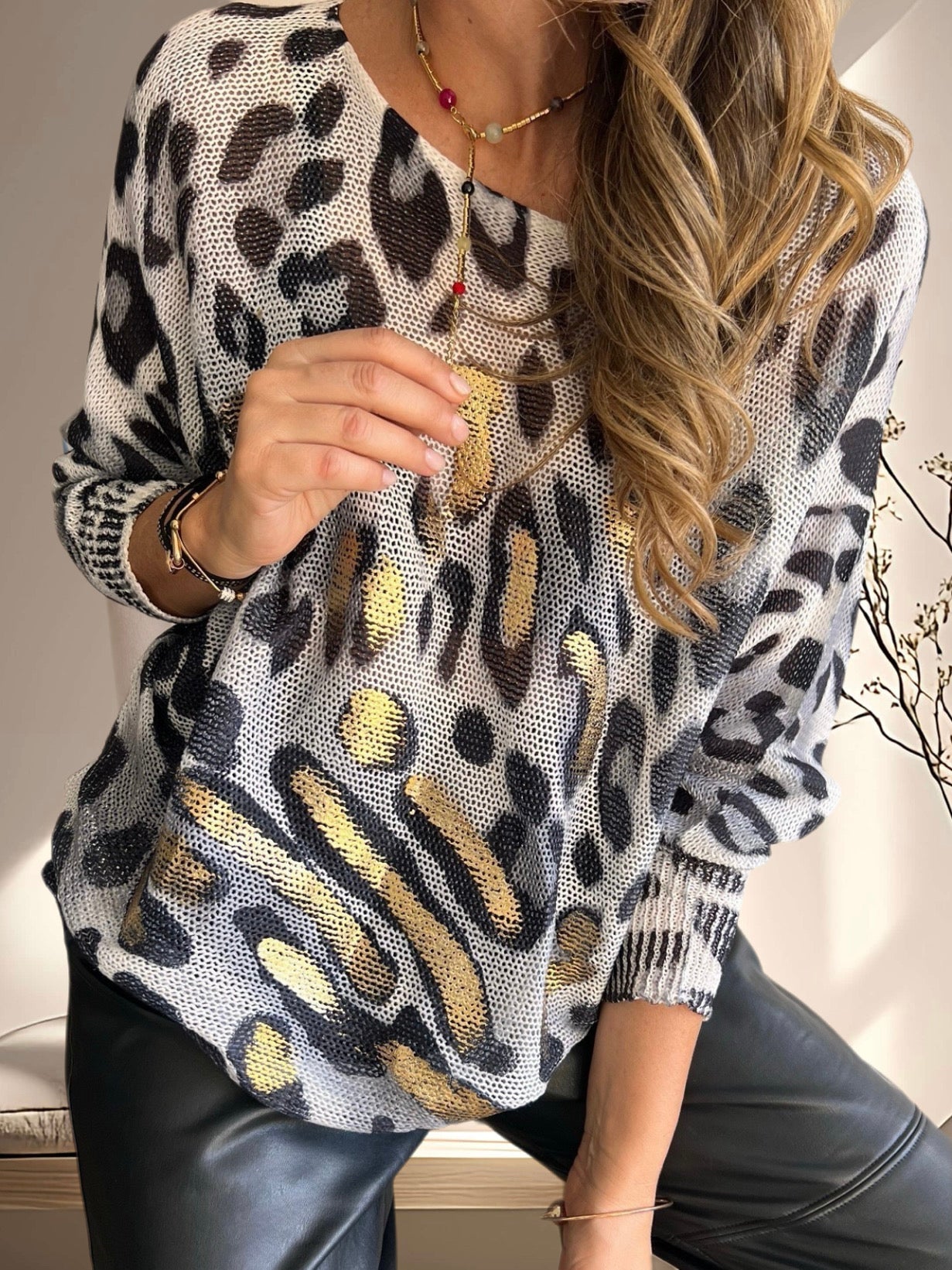 Sweater animal print y foil (Italiano 🇮🇹)