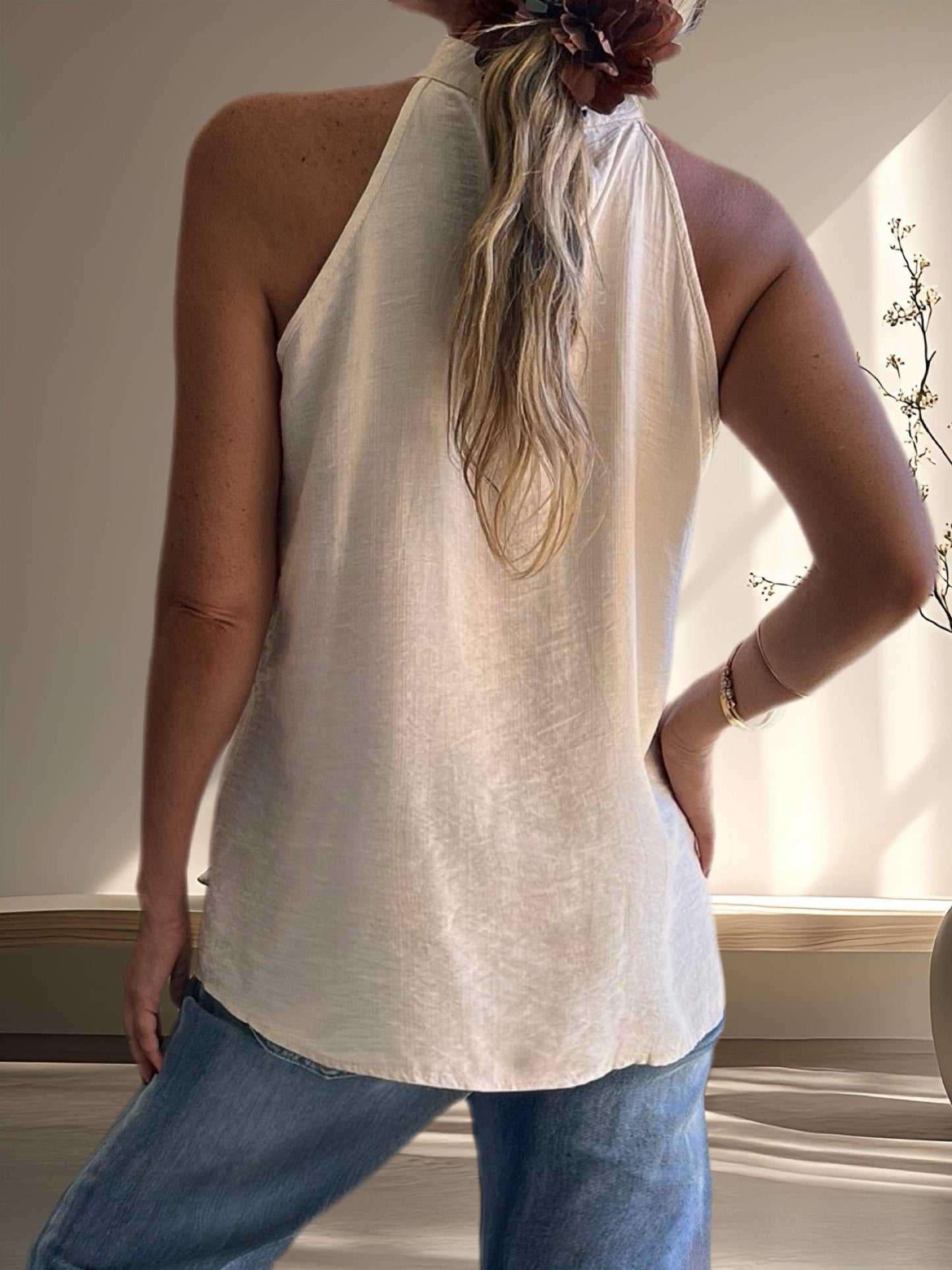 Top beige borde café