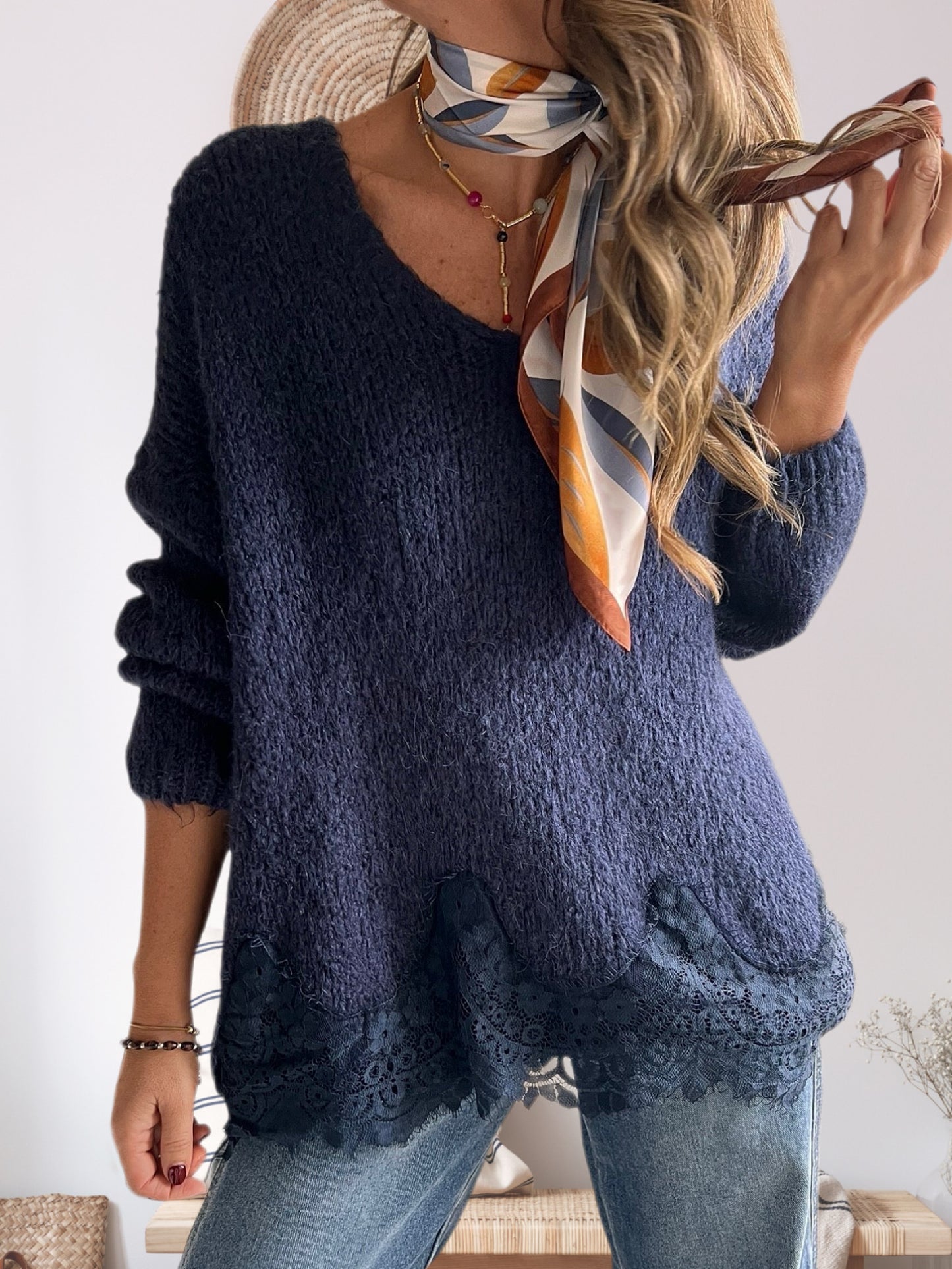Sweater lencero azul (Italiano 🇮🇹)