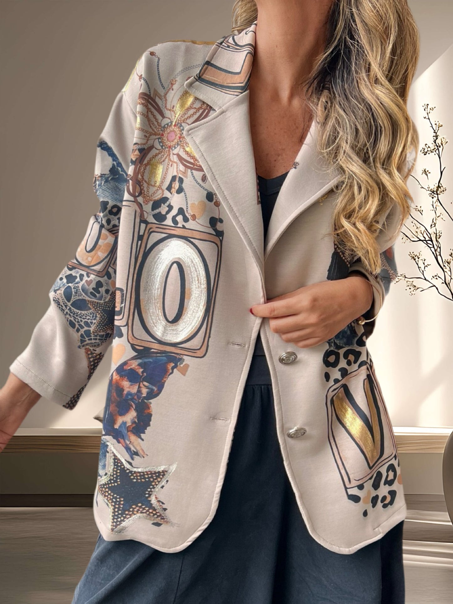 Blazer diseño foil (Italiano 🇮🇹) / Nueva Colección