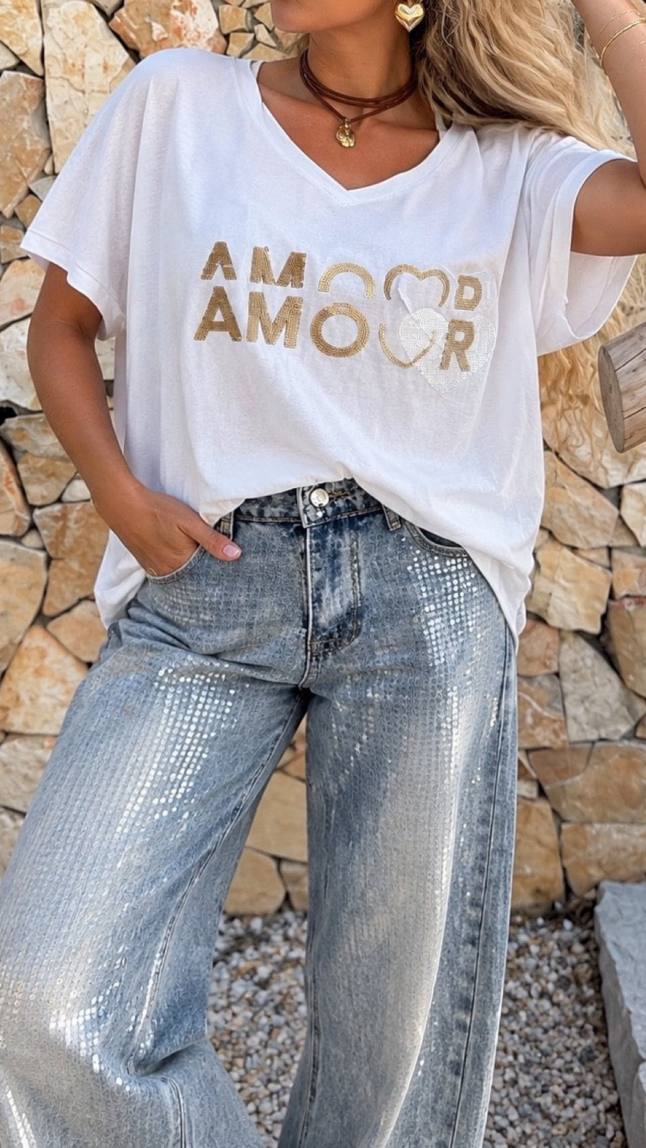 Polera AMOR blanca /Avance de Temporada