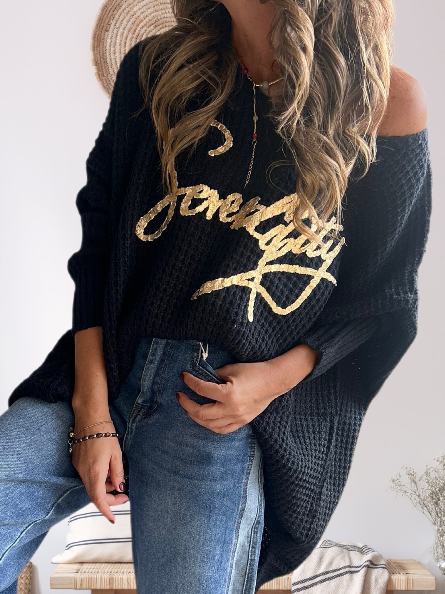 Sweater oversize negro (Italiano 🇮🇹)