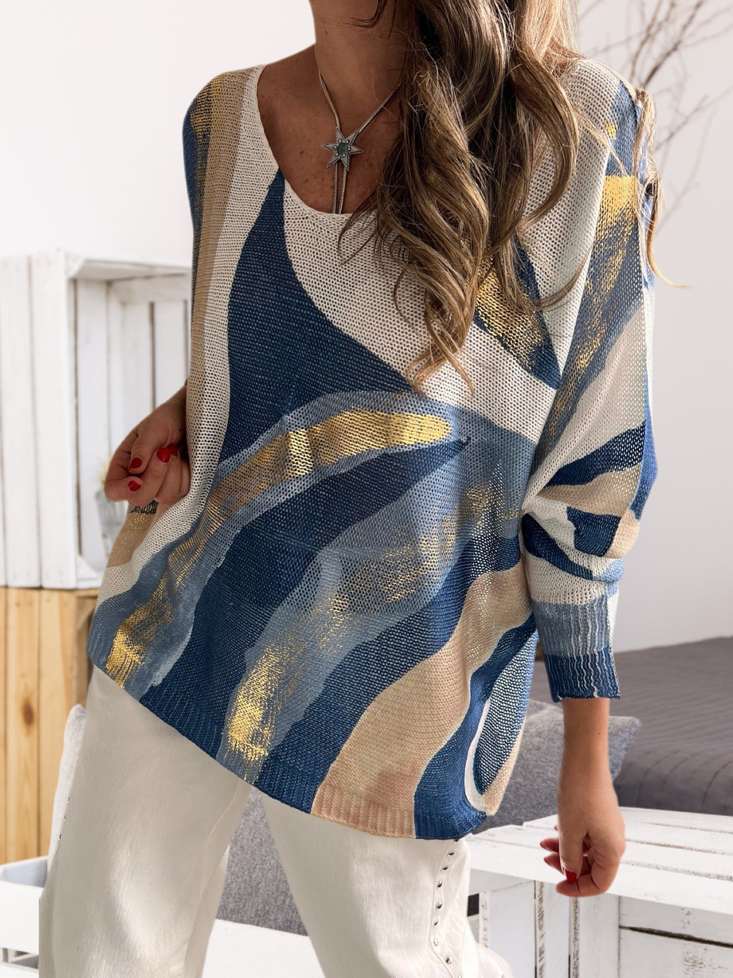 Sweater hilo, algodón y lurex (Italiano 🇮🇹) / Avance de temporada
