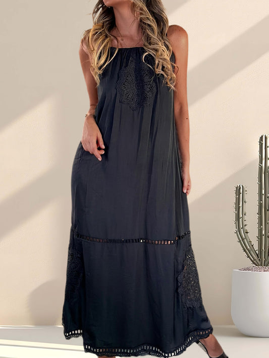 Vestido seda negro
