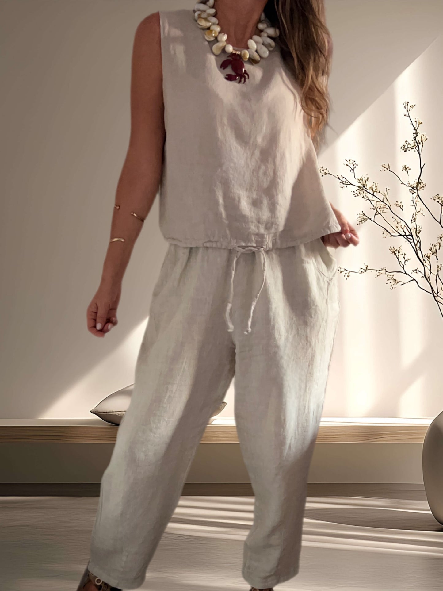 Conjunto Marbella beige