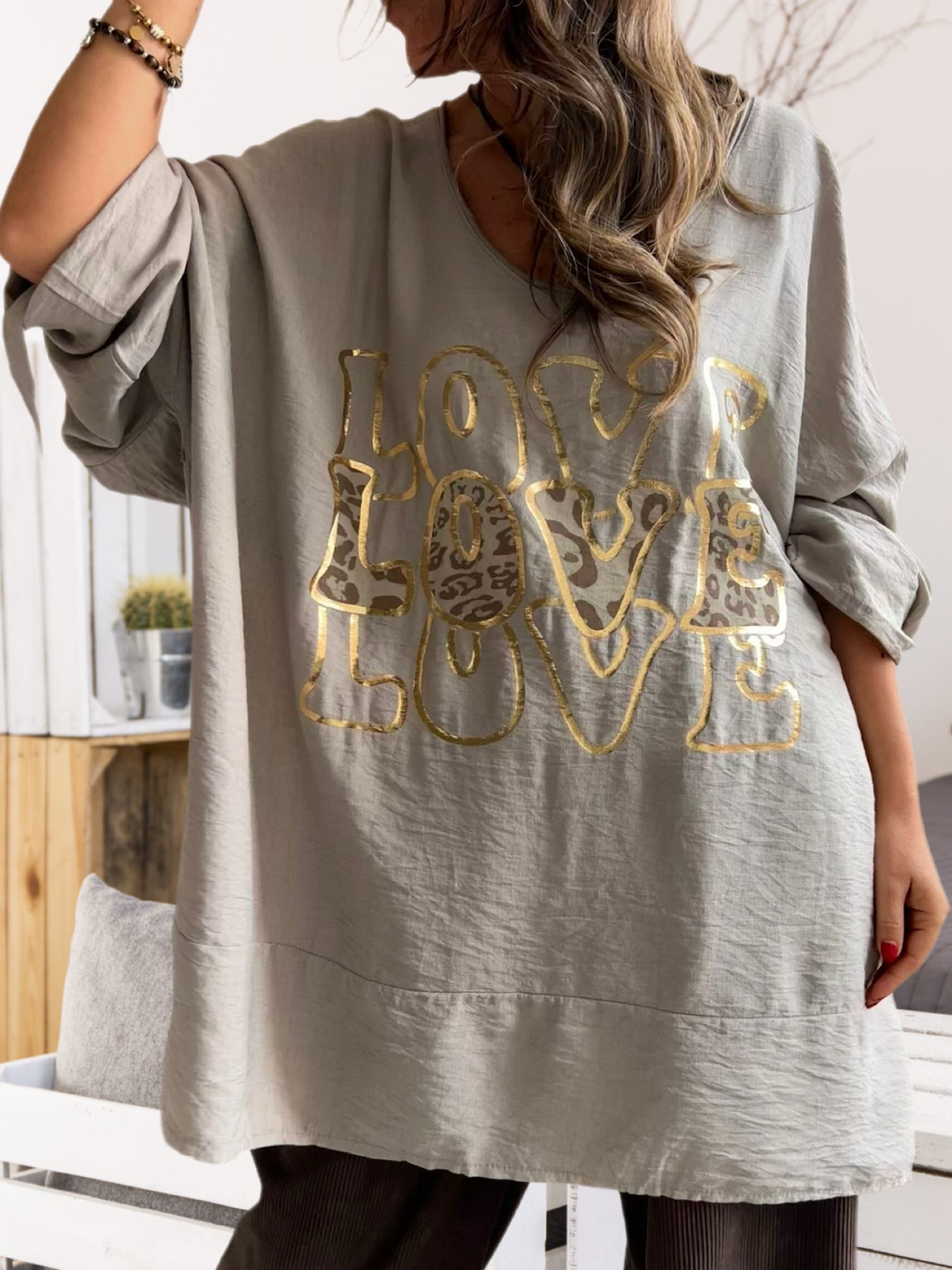 Polerón Love beige (Italiano 🇮🇹)