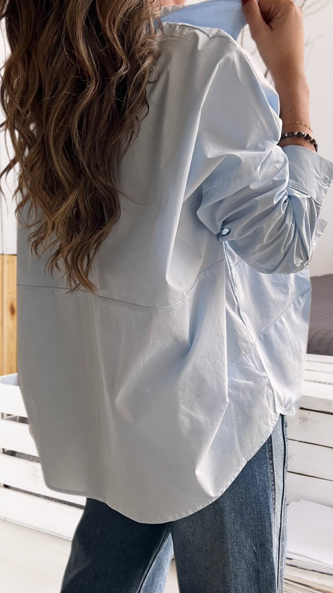 Blusa celeste viscosa