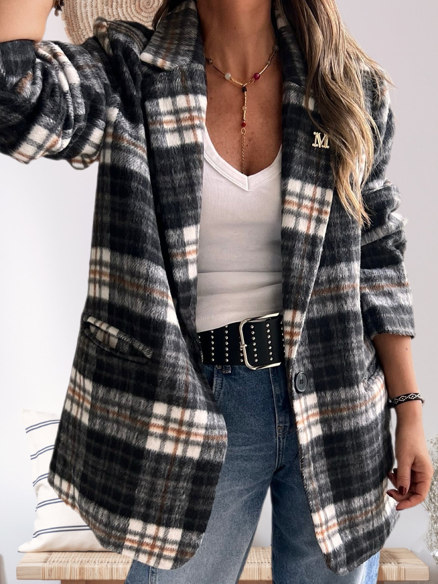 Blazer escoses negro (Italiano 🇮🇹)