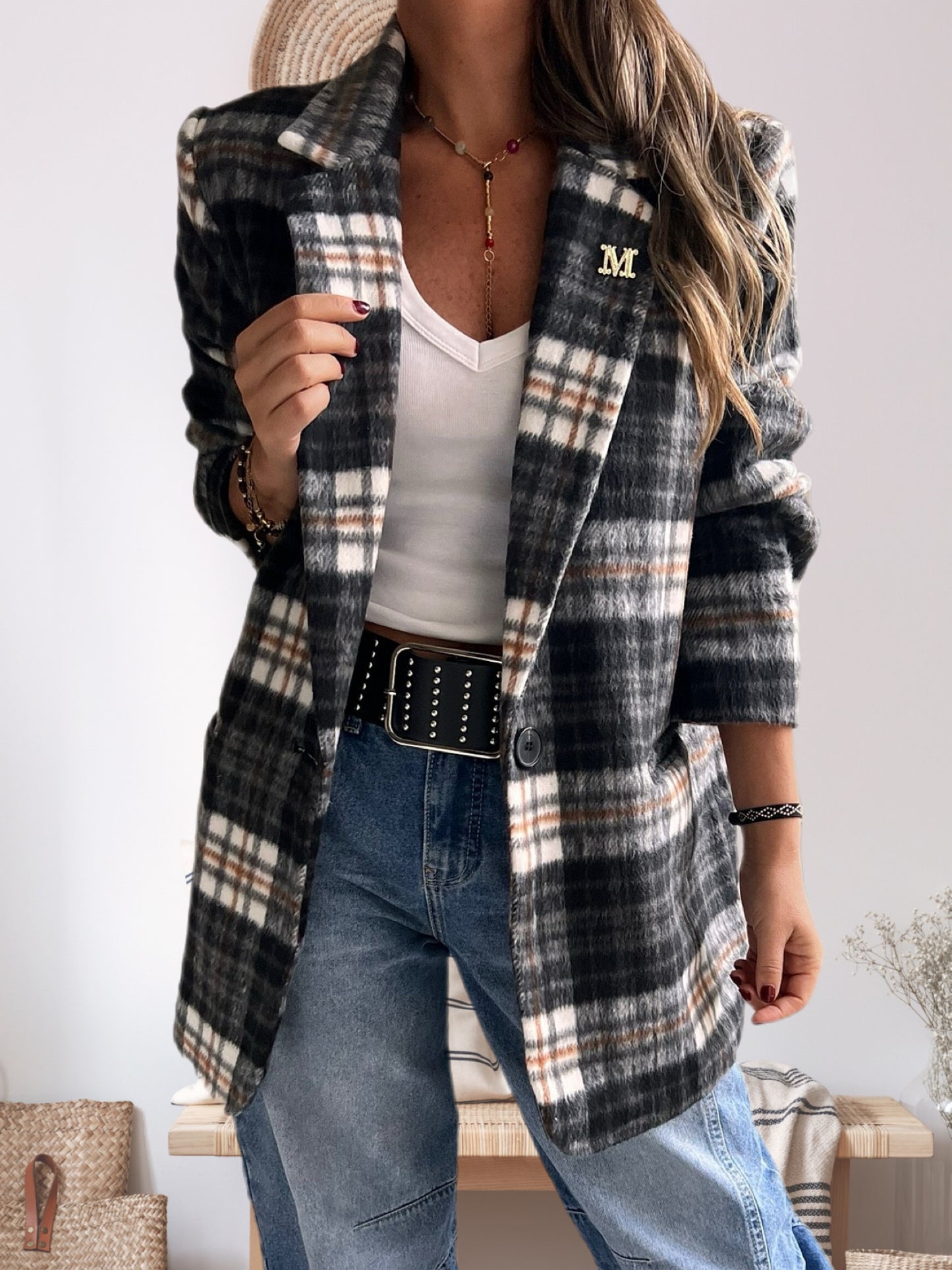 Blazer escoses negro (Italiano 🇮🇹)