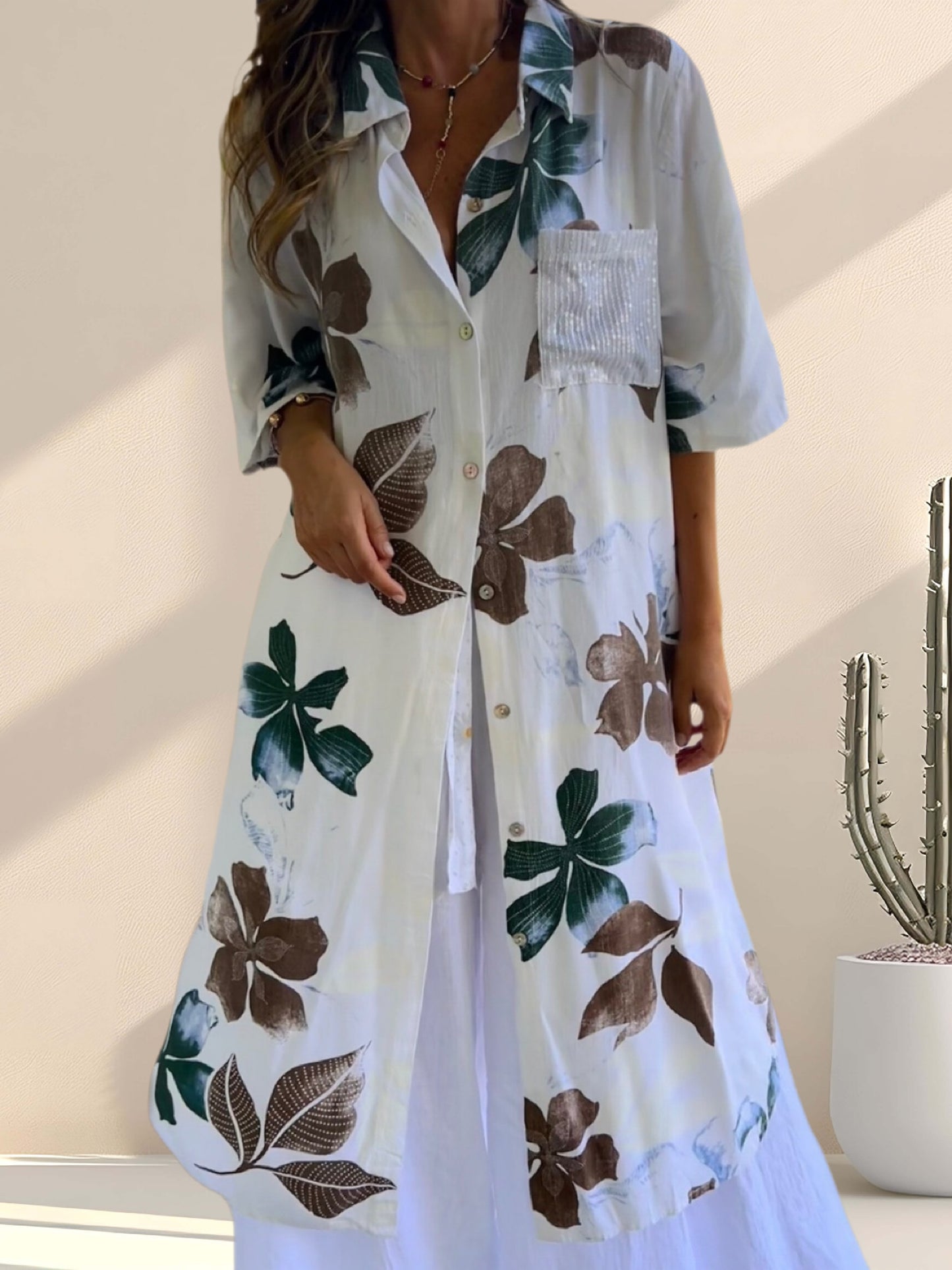 Blusón diseño blanco