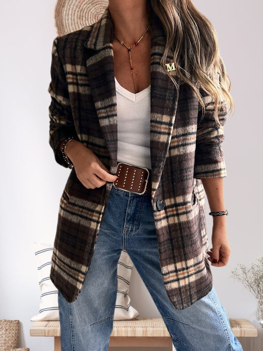 Blazer escoses café (Italiano 🇮🇹)