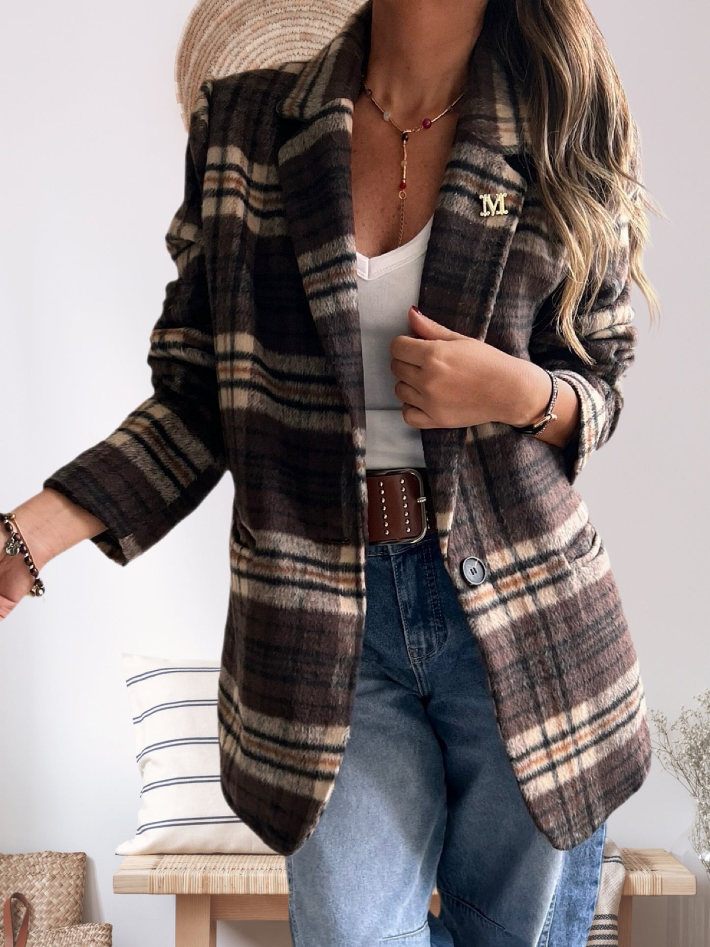 Blazer escoses café (Italiano 🇮🇹)
