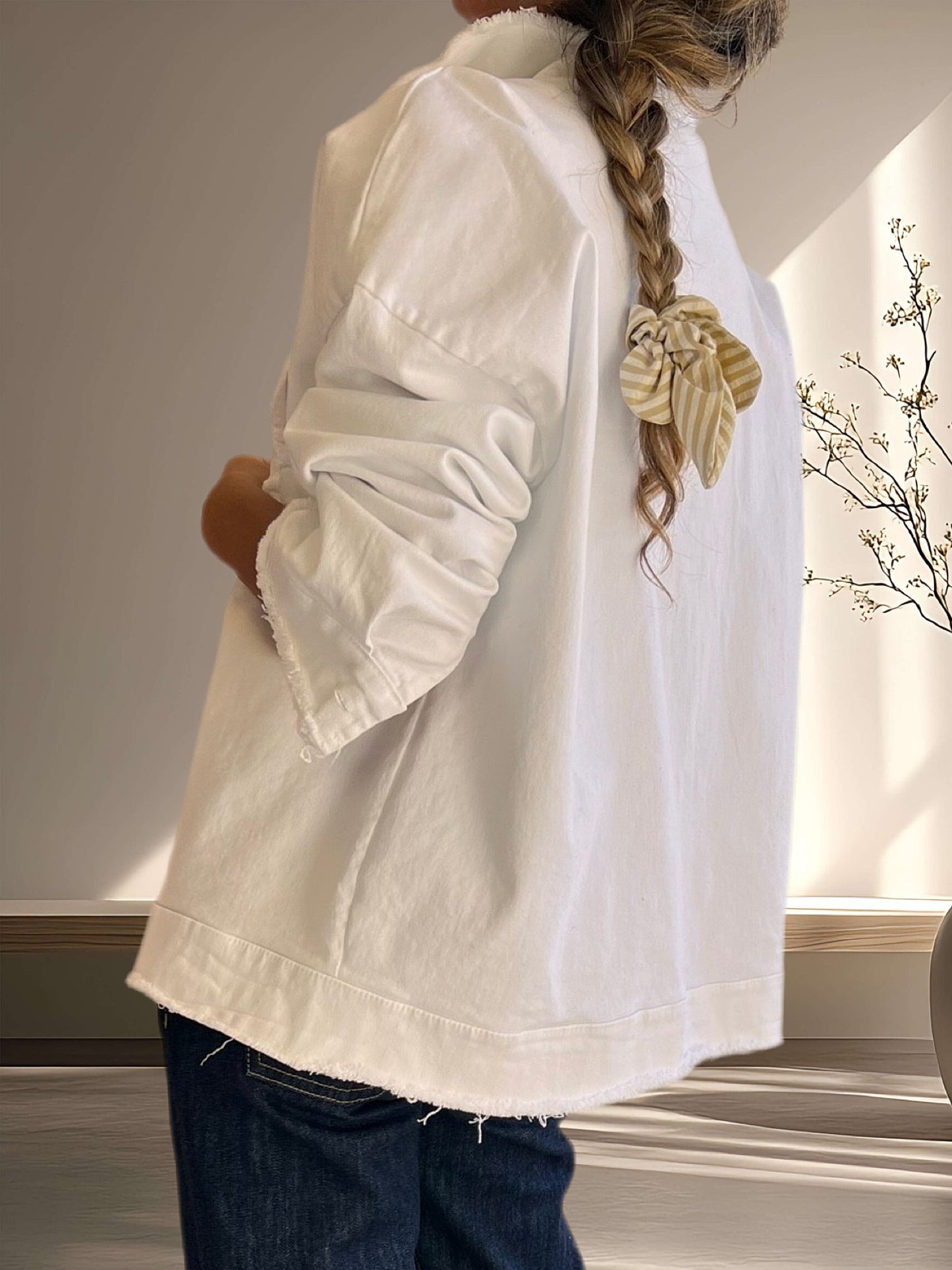 Chaqueta Blanca Flor (Italiana 🇮🇹)