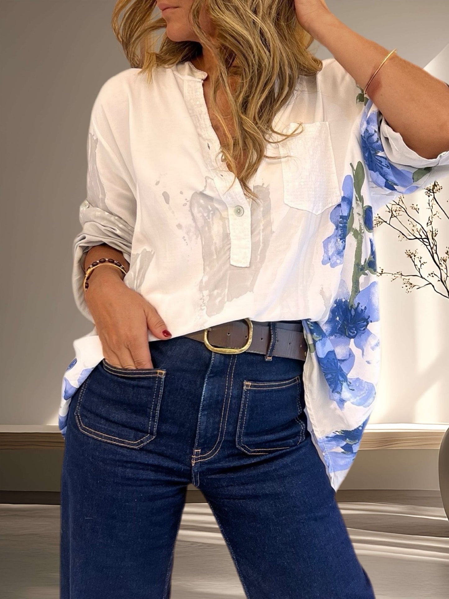 Blusa diseño blanca (Italiana 🇮🇹)