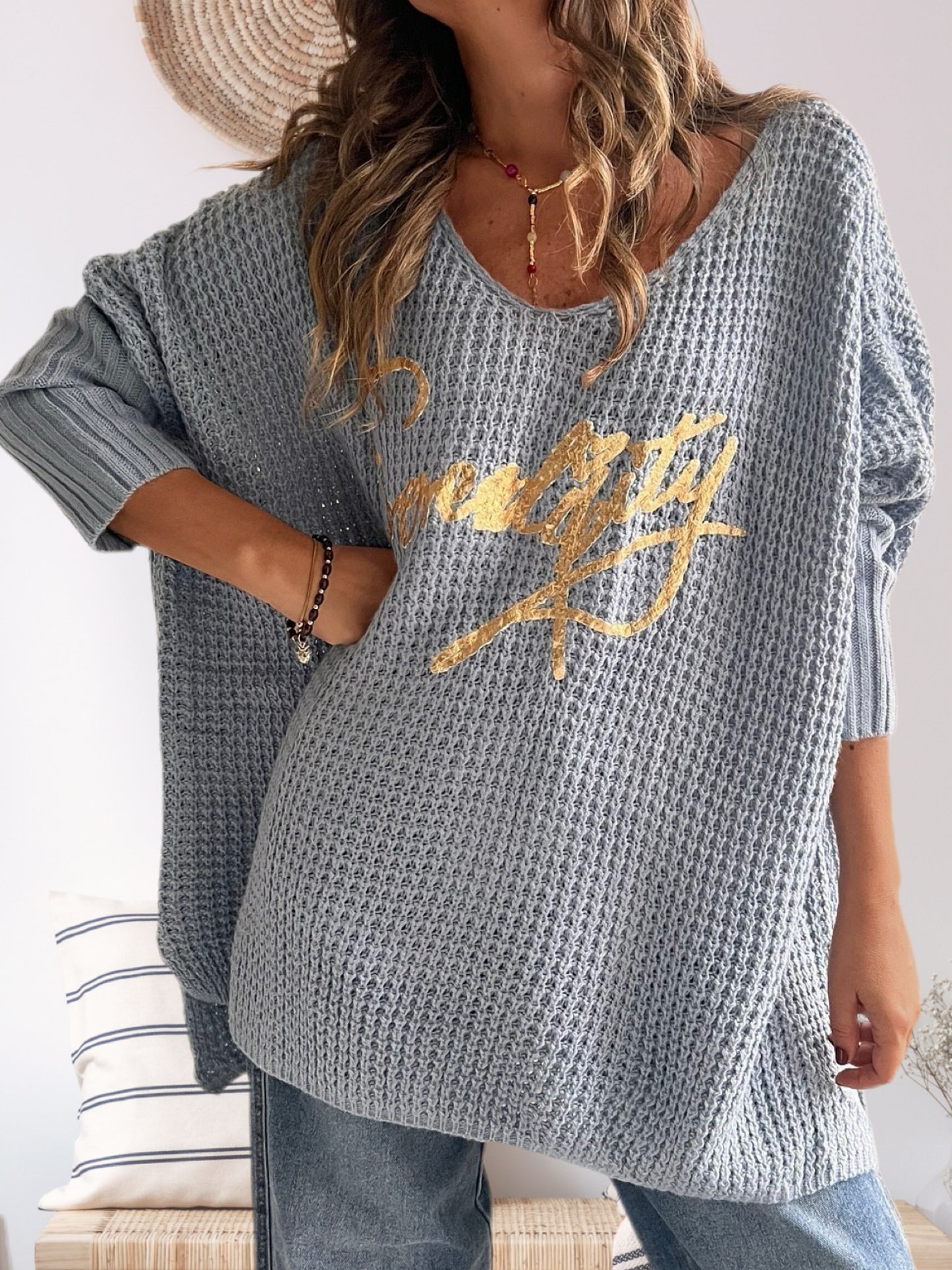 Sweater oversize celeste (italiano 🇮🇹)