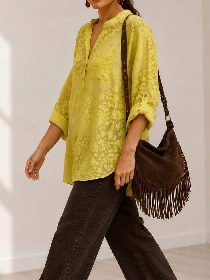 Blusa animal print amarilla (Italiana🇮🇹)