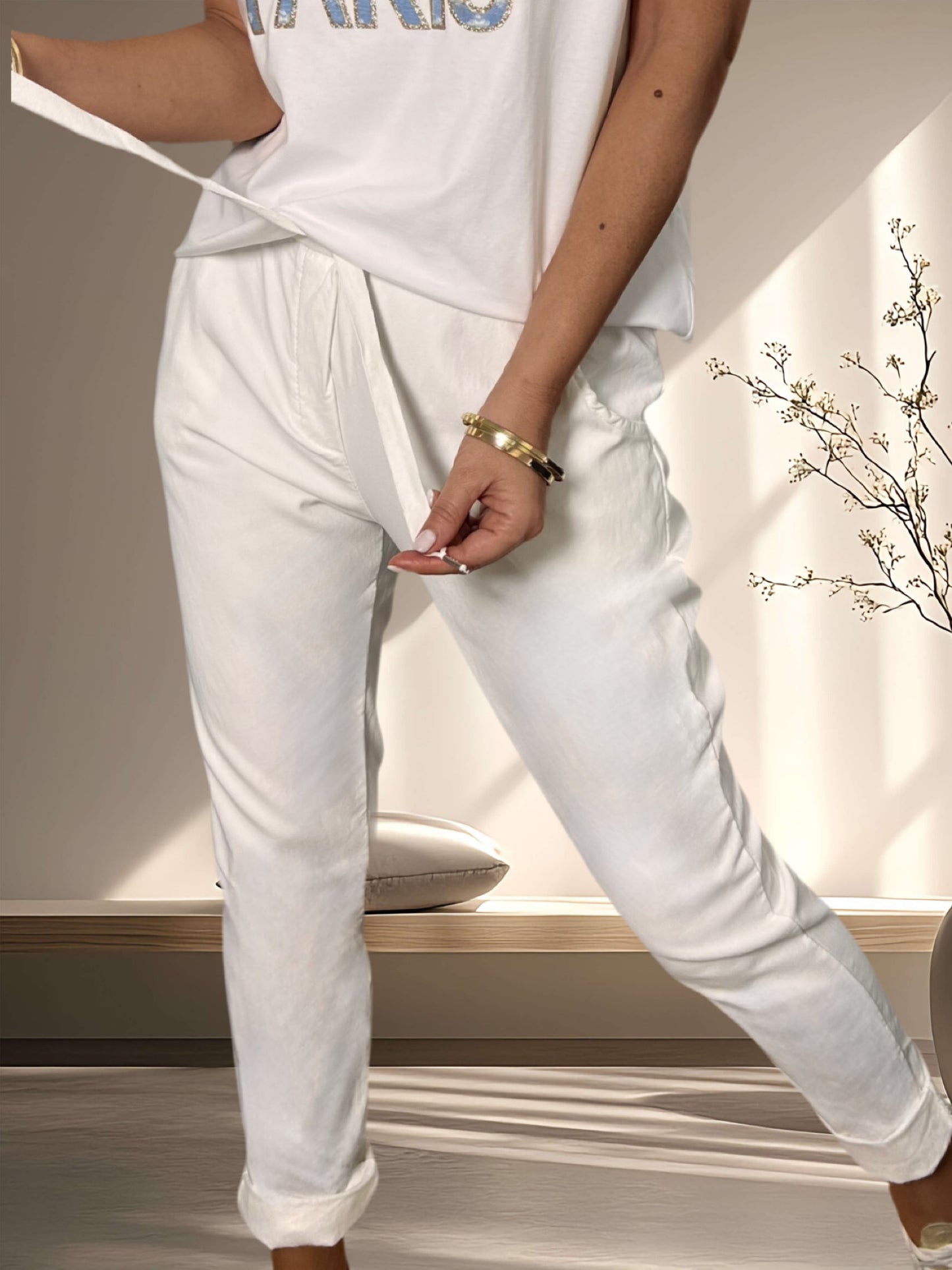 Jogger Italiano blanco